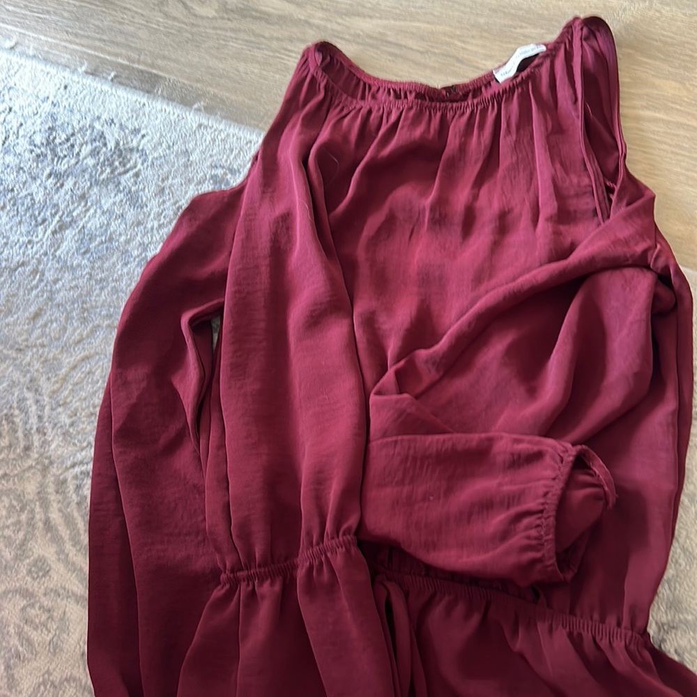 Dainty Hooligan burgundy shorts romper